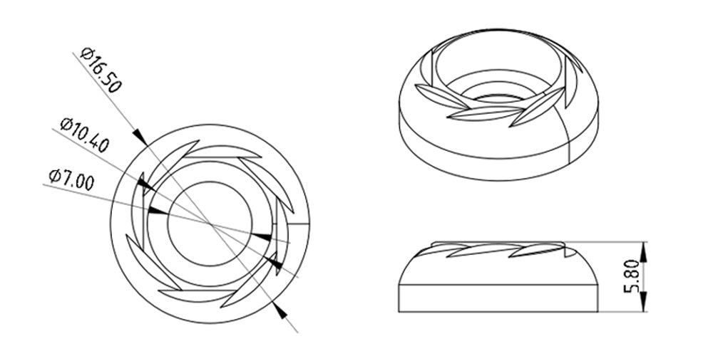 (5 pack) M6 Special Red Washer